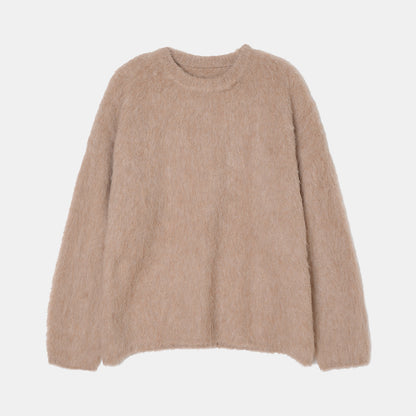 Courchevel High-end Alpaca Round Neck Wool Sweater