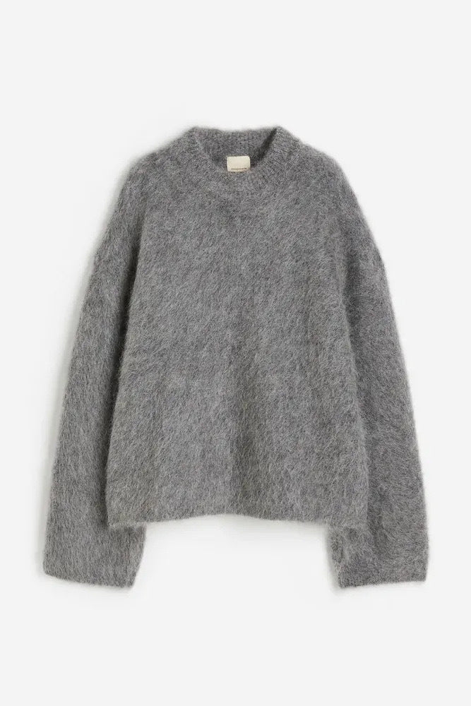 Verbier Round Neck Long Velvet Sweaters