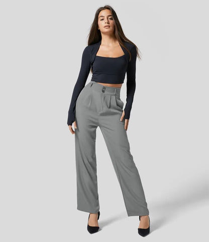 European Formal Hight Waist Slack Pants