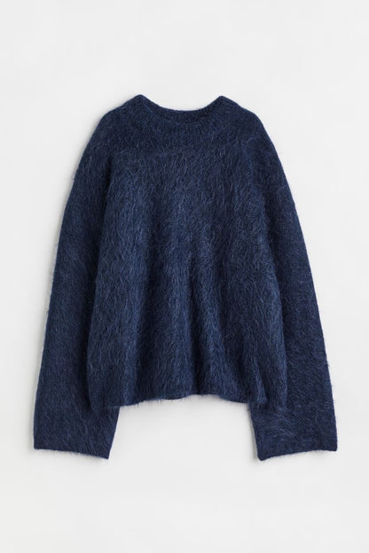 Verbier Round Neck Long Velvet Sweaters