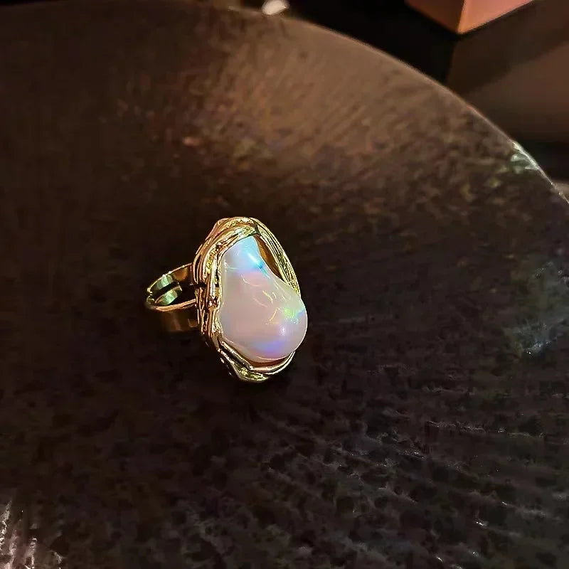 Coral Pearl Ring